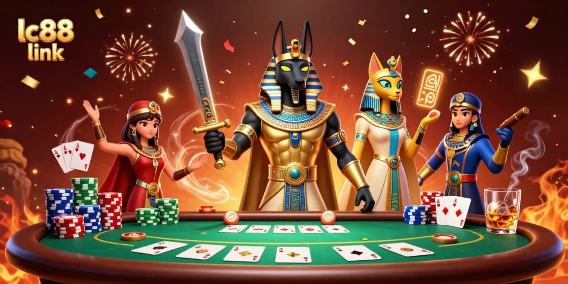 Engage with thrilling moments at lc88 link poker games with Anubis and Bastet.