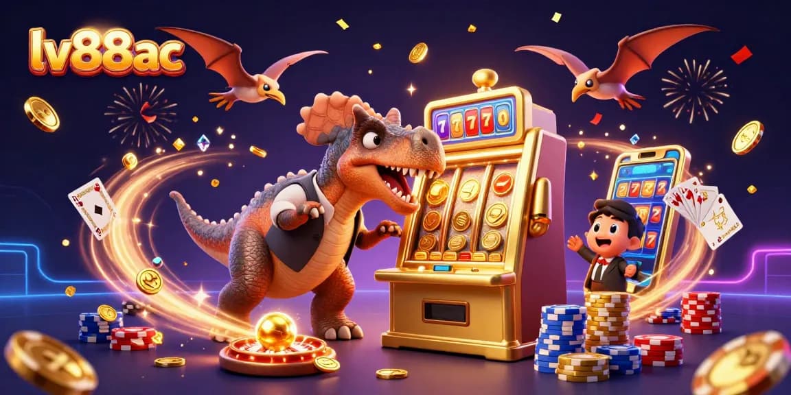 Catch big wins with lv88ac as a dinosaur hits the jackpot at an exciting online casino!