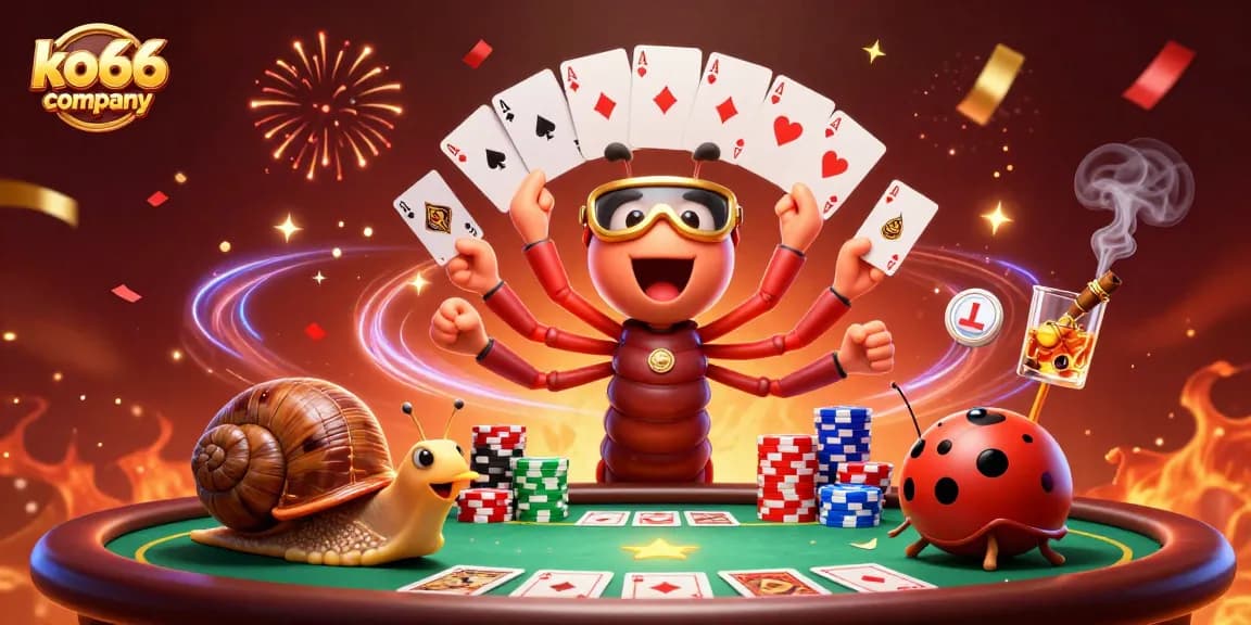 Engage in thrilling poker strategies at ko66 company, featuring dynamic characters and vibrant action.