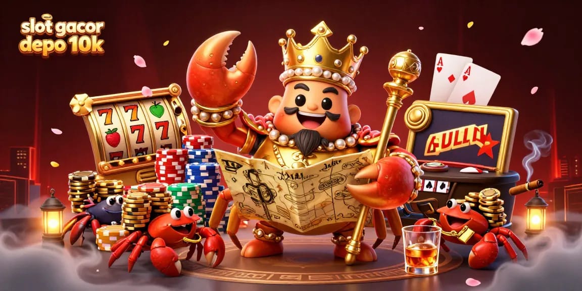 Mainkan slot gacor depo 10k dengan keceriaan dan keberuntungan yang melimpah di ilustrasi kasino ini.