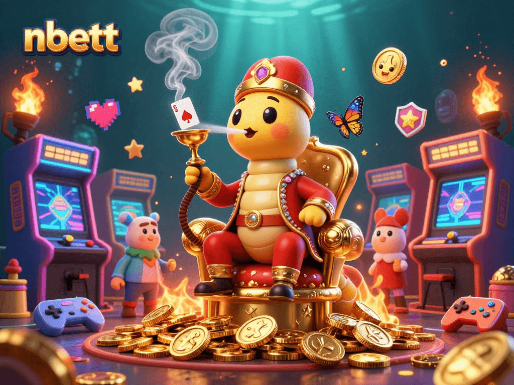 Experience top-notch gaming with nbett through engaging casino illustrations featuring vibrant characters.