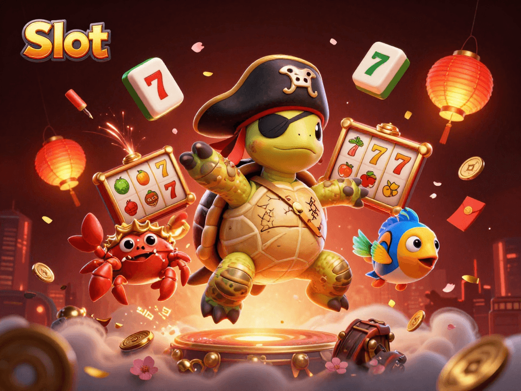 Engage with dynamic Slot gameplay, featuring vibrant characters and casino elements in a stunning 3D scene.