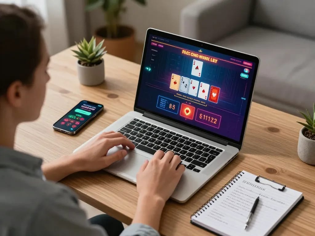79king player engaging in online baccarat, stylish setup and vibrant graphics displayed.