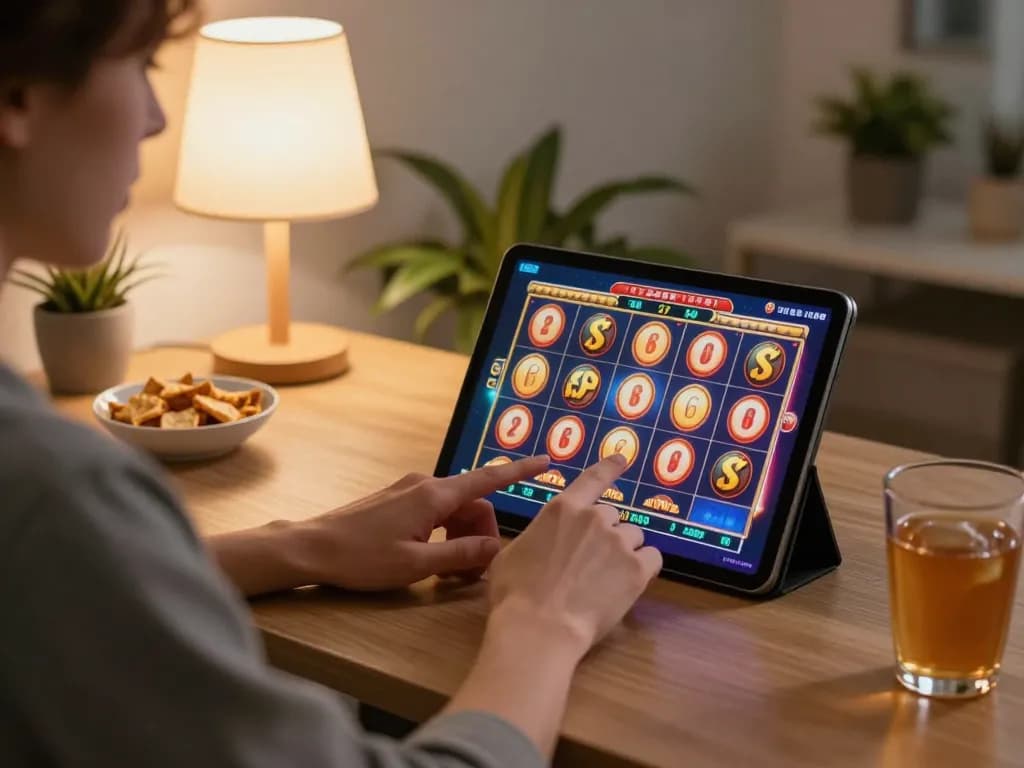 Main OKESlot Deposit Qris Tanpa Potongan - berinteraksi dengan slot online yang menarik di suasana rumah yang nyaman