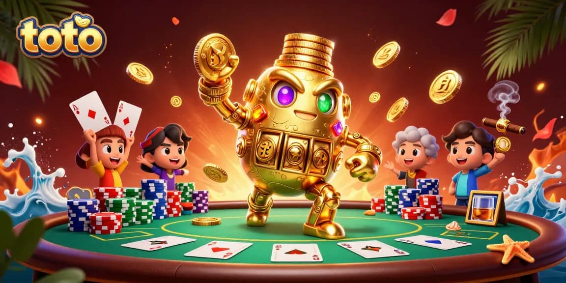 Menangkan jackpot toto dengan karakter yang terinspirasi kasino di ilustrasi 3D ini.