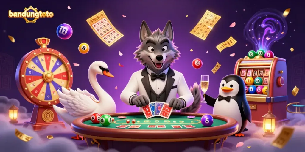 Experience fun with bandungtoto at a vibrant casino scene filled with excitement and dynamic elements