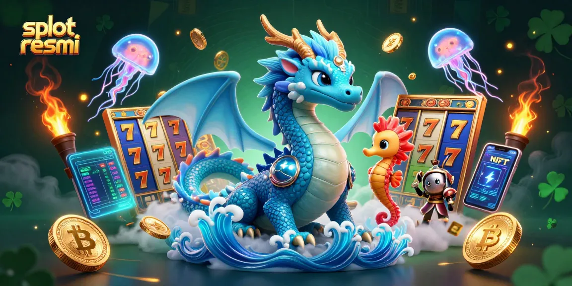 Slot resmi menghadirkan suasana kasino dengan naga air 3D, kuda laut ksatria, dan simbol keberuntungan.