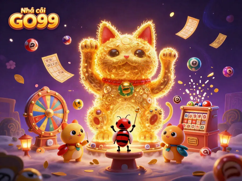 Experience the vibrant world of Nhà cái GO99 with exciting casino elements and dynamic visuals.