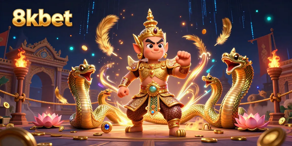 Engage with thrilling 8kbet gaming, featuring vibrant characters and atmospheric casino elements.