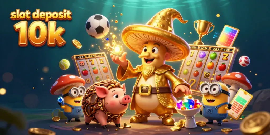 Memenangkan jackpot dengan slot deposit 10k di DEWABOS138, gambar karakter kasino menarik.