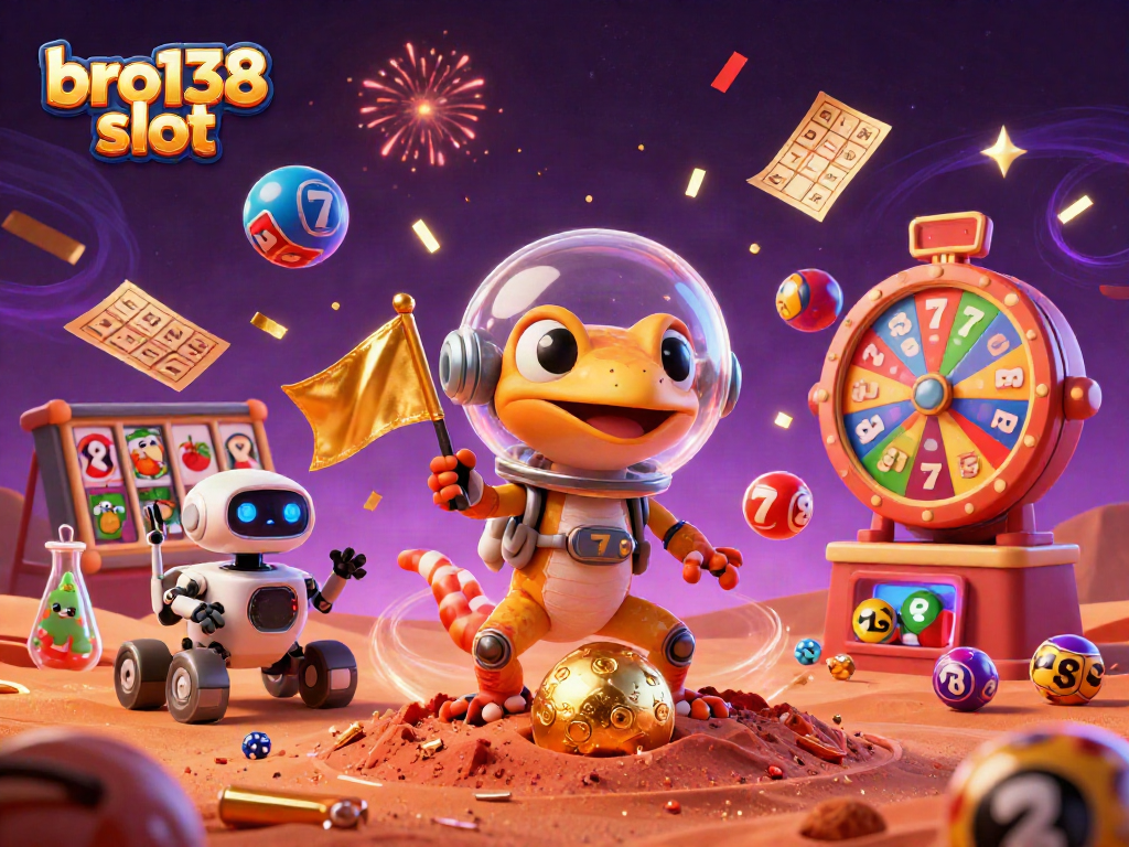 Experience fun with the bro138 slot in a colorful, dynamic casino atmosphere on Mars.