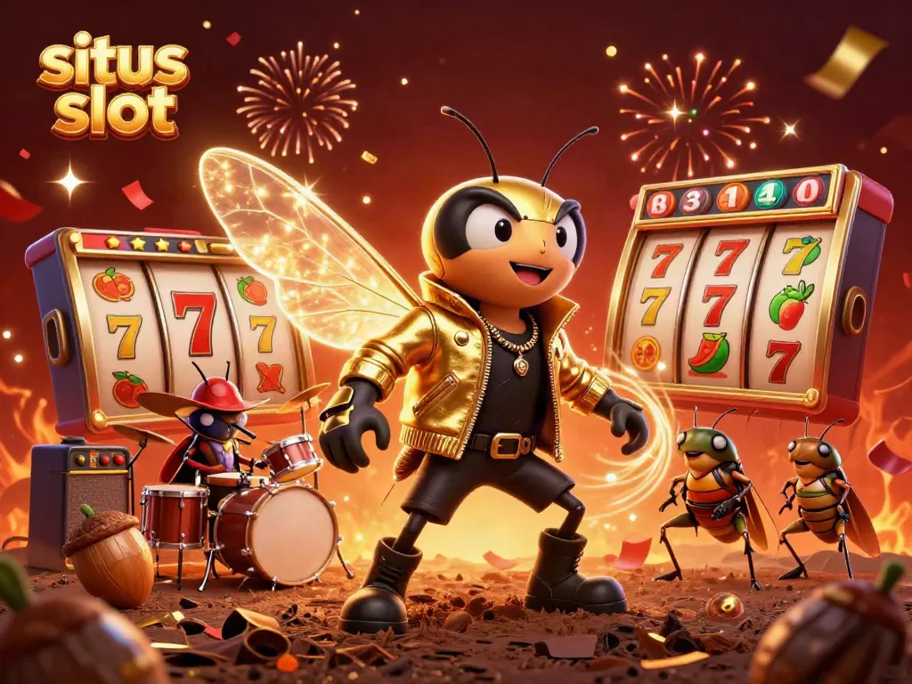 Menangkan jackpot di situs slot dengan ilustrasi rock star dan elemen permainan yang menarik.