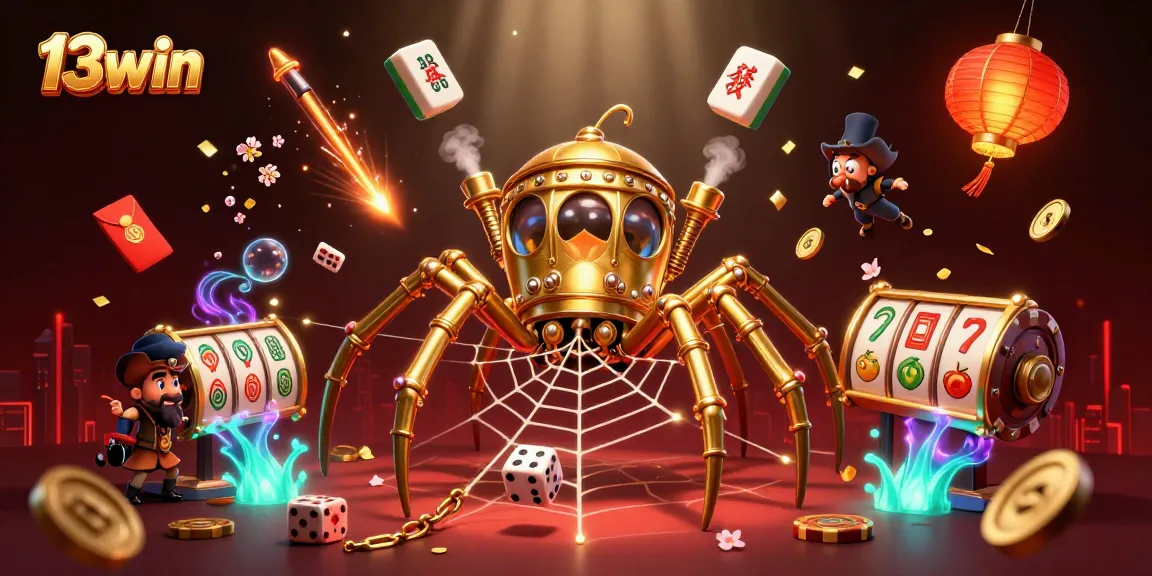 Experience thrilling gaming action at 13win with dynamic characters and vibrant casino elements.