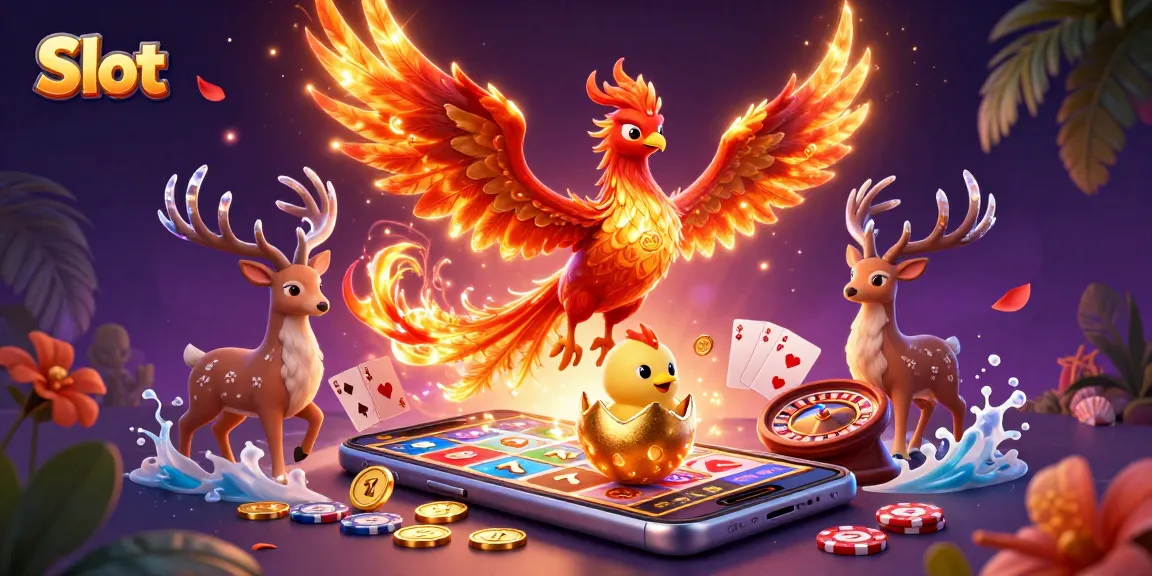Experience the thrill of Slot gaming with a vibrant phoenix scene bursting with action and energy.