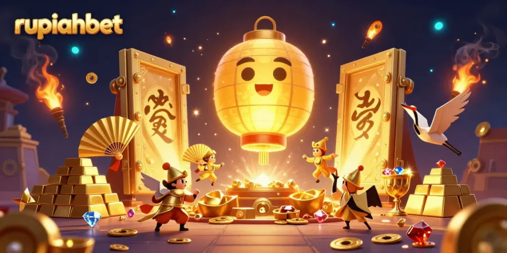 Experience the magic of rupiahbet at a vibrant online casino with golden treasures.