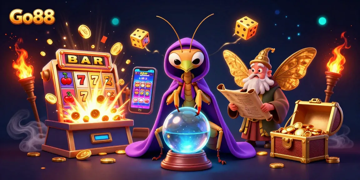 Experience thrilling gaming at Go88 with vibrant scenes of jackpot victories and engaging characters.