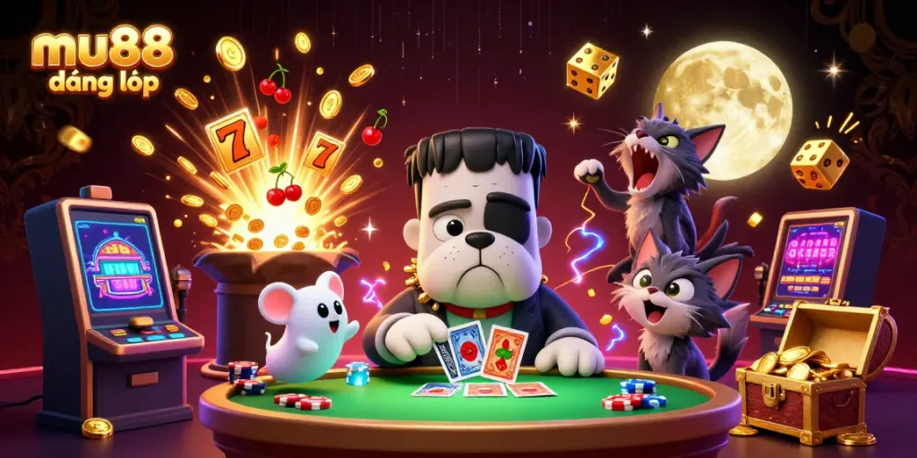 Experience thrilling mu88 đăng nhập gaming with vibrant characters at a lively casino table.