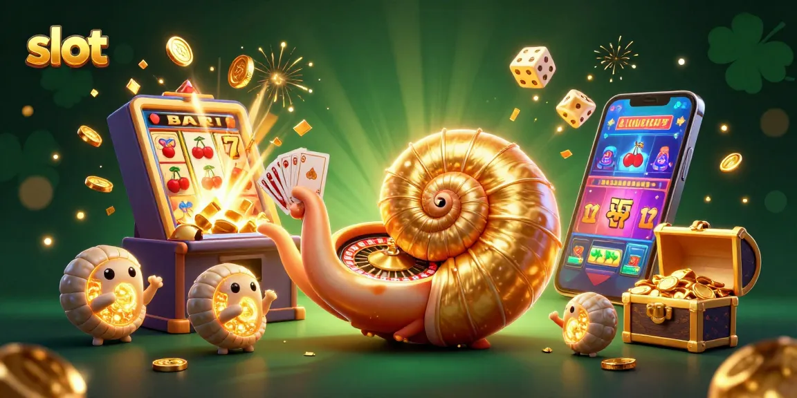 Menangkan slot dengan mesin slot berwarna cerah dan simbol keberuntungan di dalam kasino.