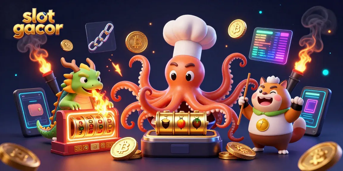 Experience thrilling wins with slot gacor in this vibrant 3D casino illustration