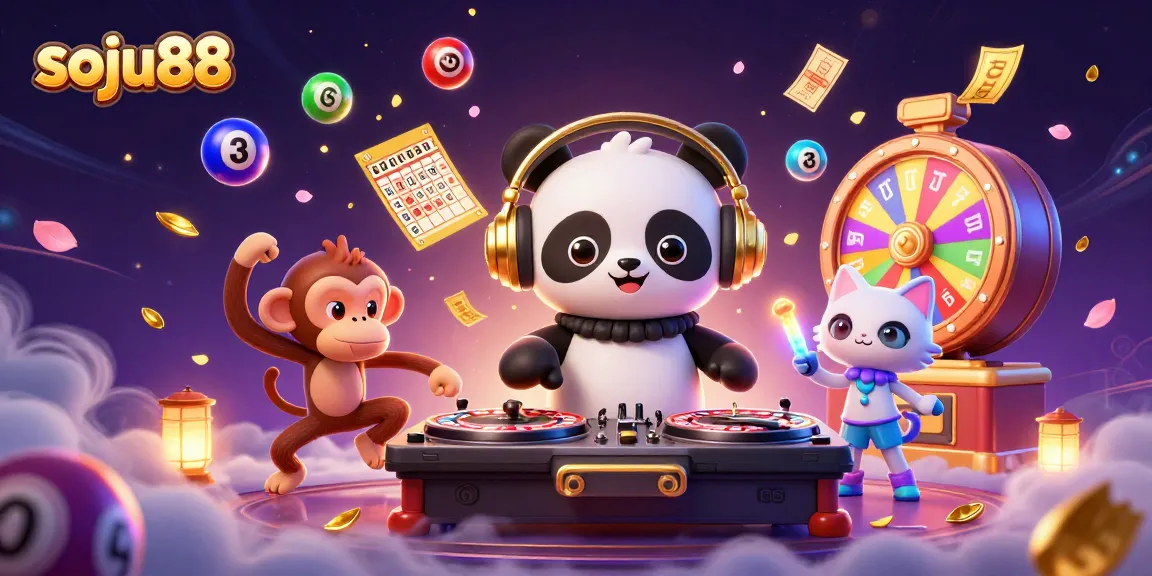 Engage with soju88's vibrant casino atmosphere through animated characters and dynamic game elements.