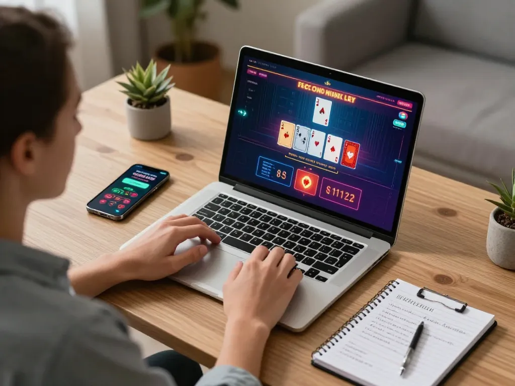 79king player engaging in online baccarat, stylish setup and vibrant graphics displayed.