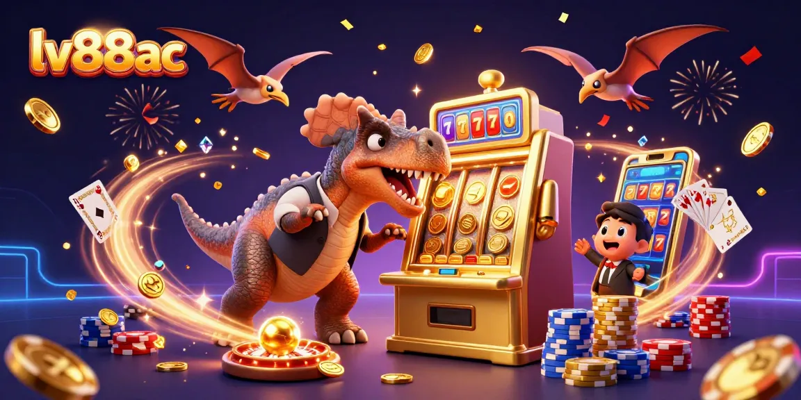 Catch big wins with lv88ac as a dinosaur hits the jackpot at an exciting online casino!