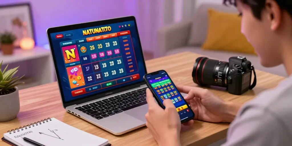 Proses natunatoto login dengan pengguna yang antusias mengikuti permainan angka cantik, dikelilingi dekorasi hangat dan pencahayaan lembut.