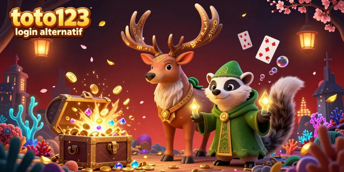 Engage with exciting wins at toto123 login alternatif, featuring dynamic characters and vibrant casino elements.
