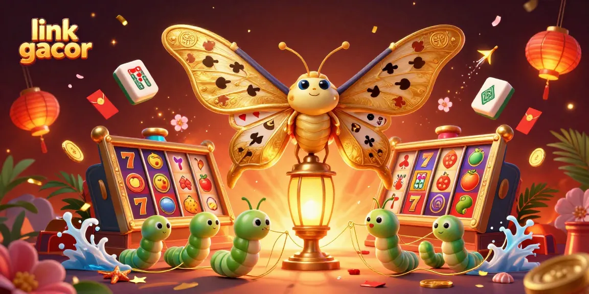 Spin the reels with link gacor in this vibrant 3D scene depicting thrilling casino action.