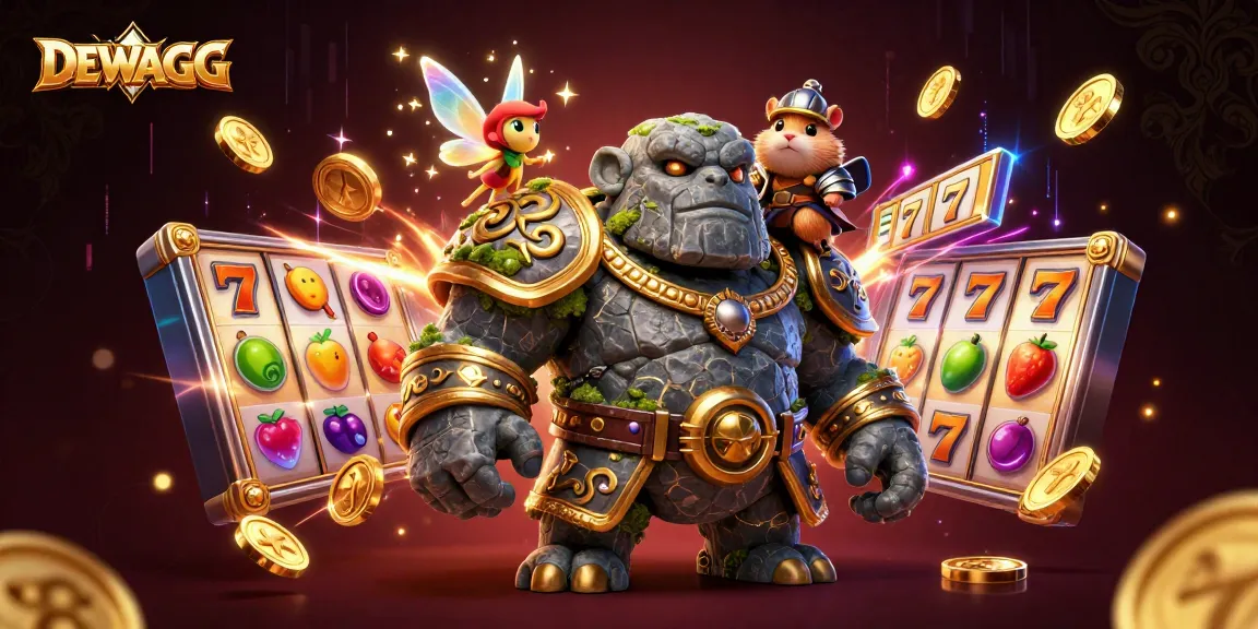 Experience the thrill of DEWAGG slots as the magical characters engage in a vibrant casino adventure.