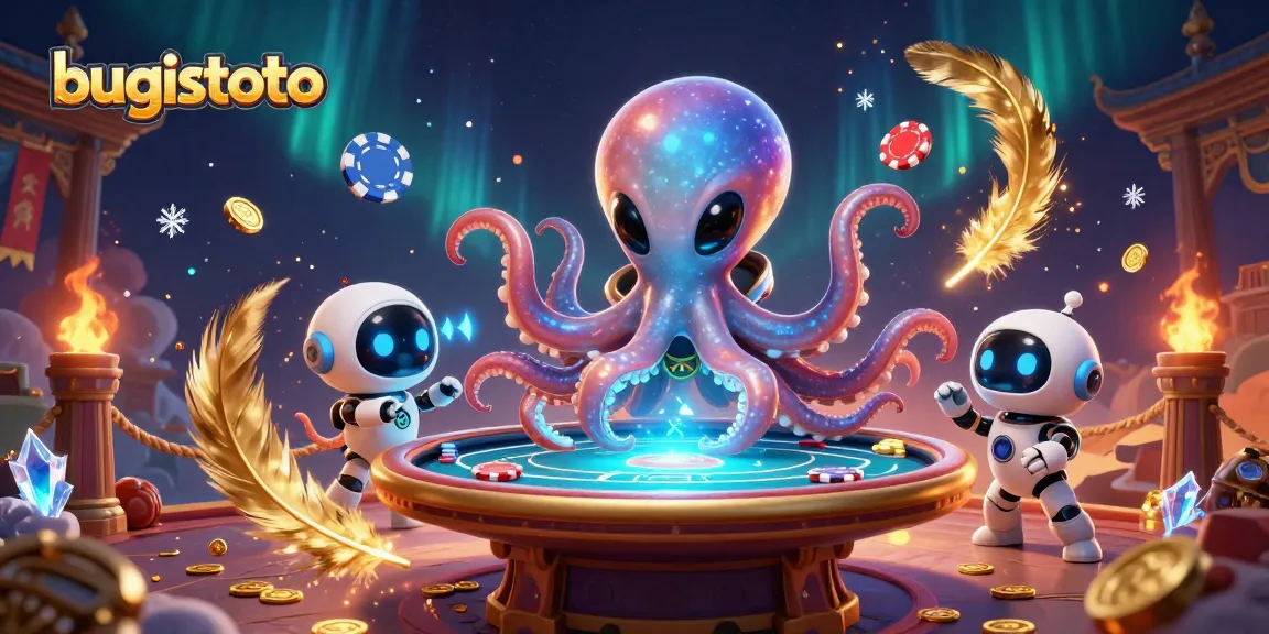 Bugistoto menghadirkan pengalaman bermain poker unik dengan karakter oktopus alien dalam suasana galaksi