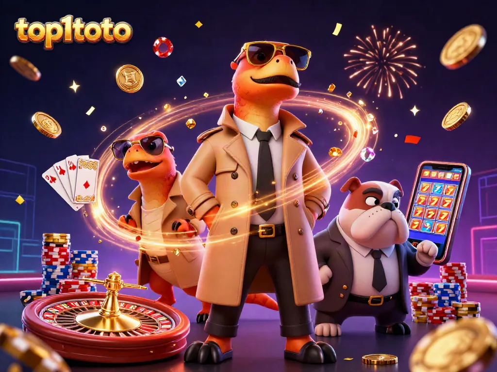 top1toto mengandalkan aksi menarik dari tiga raptor kartun yang saksikan suasana kasino