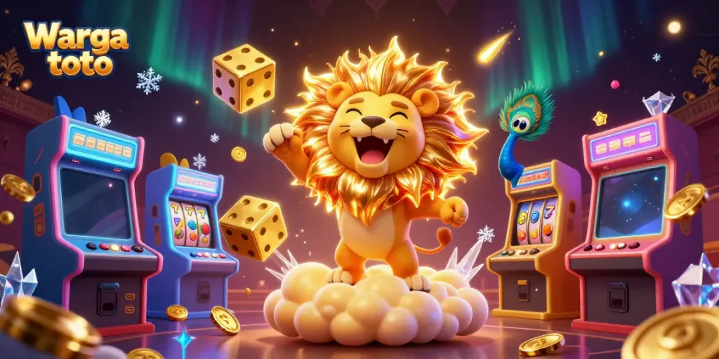 Rasakan keajaiban Warga toto dengan ilustrasi kasino 3D menakjubkan yang kaya warna.