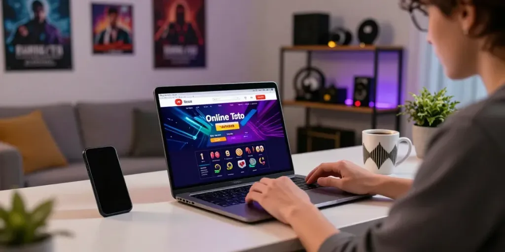 Aktivitas bermain Toto online di rumah dengan laptop dan smartphone, memperlihatkan pengalaman pengguna alexistoto yang menarik.