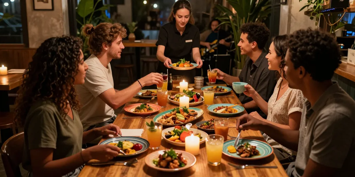 Moshimoshimambo.com, pengalaman makan malam yang menyenangkan di restoran dengan hidangan berwarna-warni.